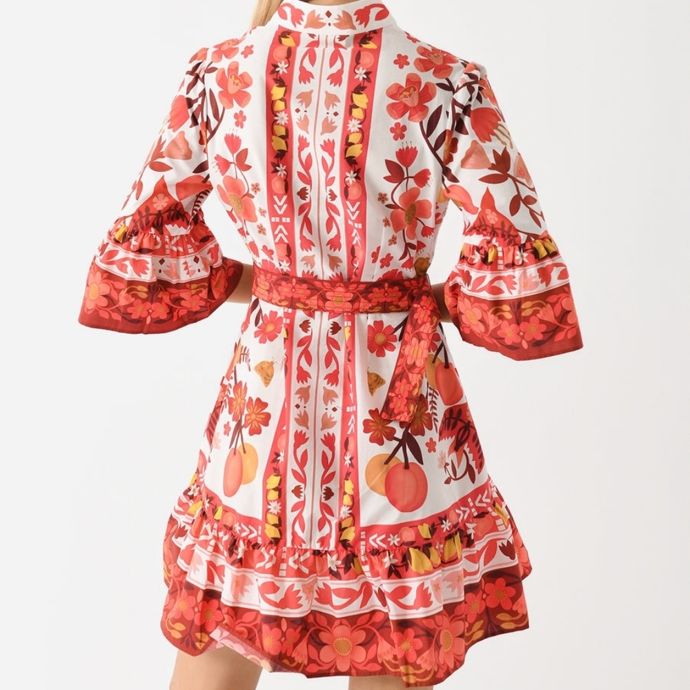 NWT FARM RIO | $210 Romantic Orchard Mini Dress (Missing Buttons) - Picture 5 of 12
